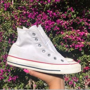 Converse white high tops 7.5